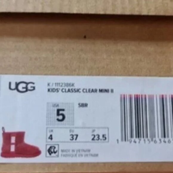 UGG Classic Clear Mini II Kids Waterproof Boots - Picture 10 of 10